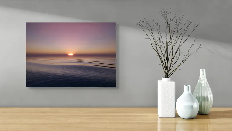 Tablou Canvas pe tema apusul peste oceanul infinit, 54 x 39 cm – poza 3
