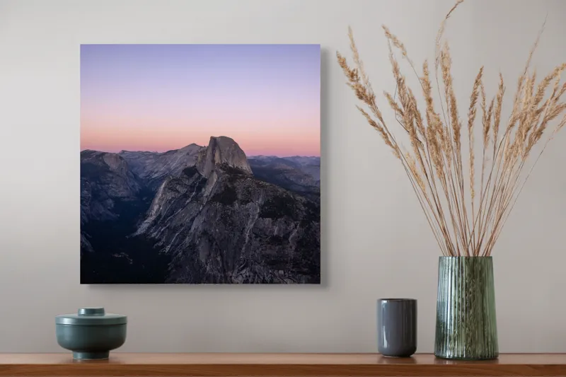 Tablou Canvas Peisaj Yosemite Apus Munți Natură Horizon, 50 x 50 cm – poza 4