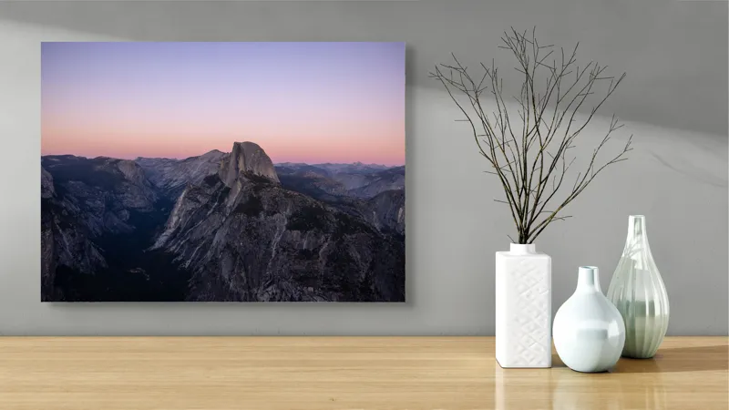 Tablou Canvas Peisaj Yosemite Apus Munți Natură Horizon, 70 x 50 cm – poza 3