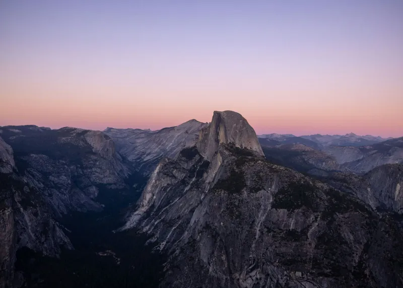Tablou Canvas Peisaj Yosemite Apus Munți Natură Horizon, 70 x 50 cm – poza 2