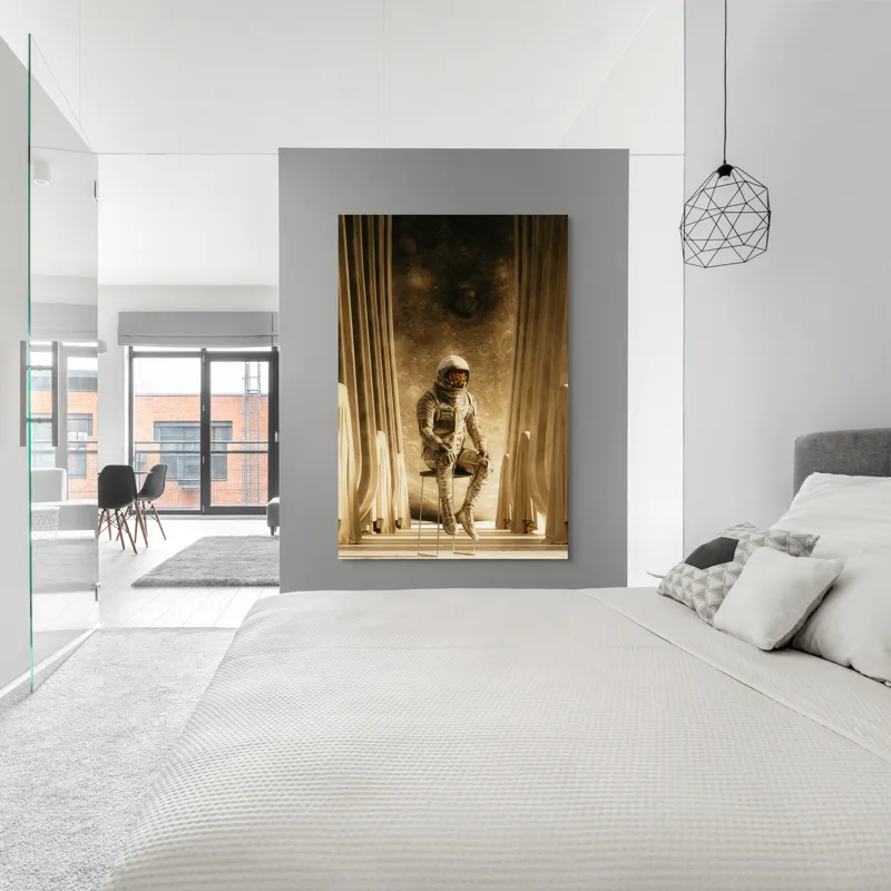 Tablou Canvas Astronaut Spațiu Mister Lumină Suprarealism, 100 x 150 cm – poza 5