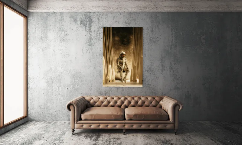 Tablou Canvas Astronaut Spațiu Mister Lumină Suprarealism, 100 x 150 cm – poza 6