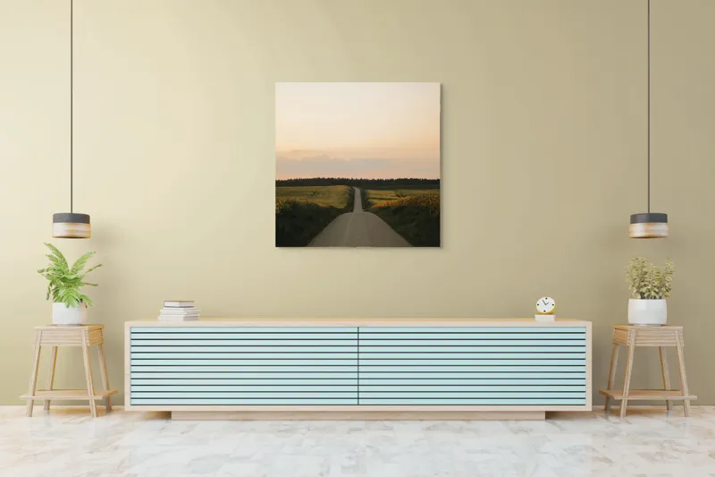 Tablou Canvas Peisaj Natura Apus Orizont Seara Calm Contemplare, 100 x 100 cm – poza 5
