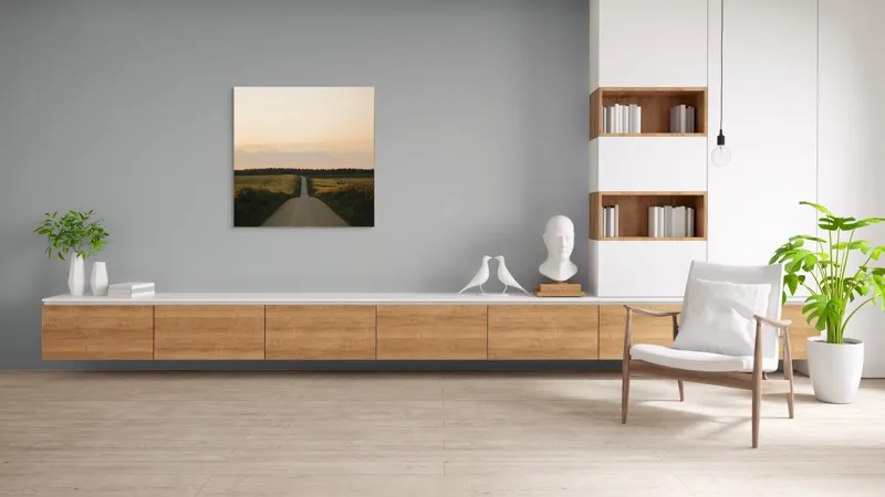 Tablou Canvas Peisaj Natura Apus Orizont Seara Calm Contemplare, 100 x 100 cm – poza 8