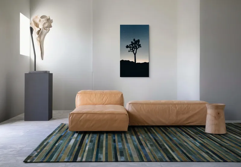 Tablou Canvas Peisaj Noapte Stele Arbore Siluetă Natură Calm, 50 x 90 cm – poza 5