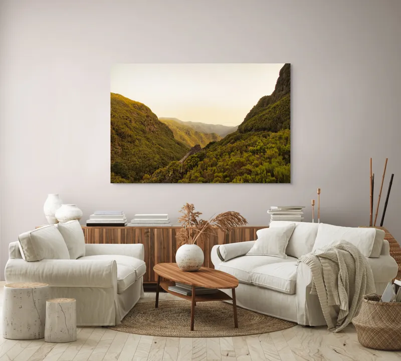 Tablou Canvas Peisaj Natură Valea Munților Serenitate, 150 x 100 cm – poza 3