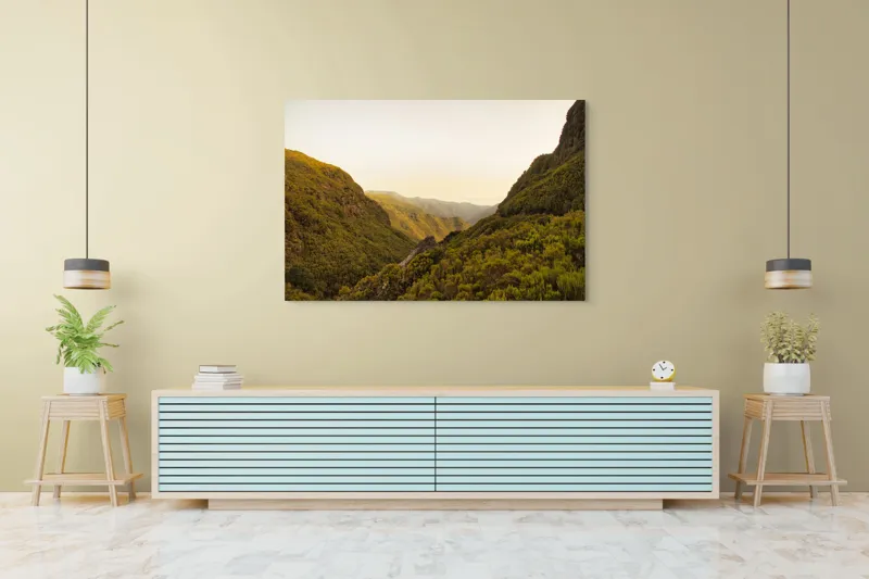 Tablou Canvas Peisaj Natură Valea Munților Serenitate, 150 x 100 cm – poza 6
