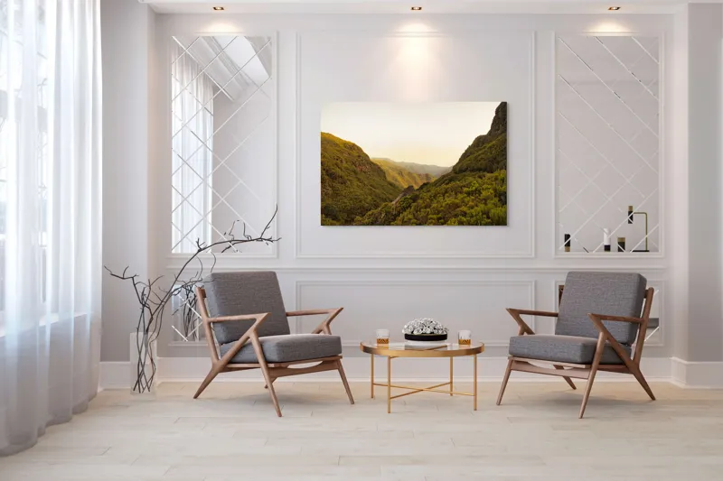 Tablou Canvas Peisaj Natură Valea Munților Serenitate, 150 x 100 cm – poza 7