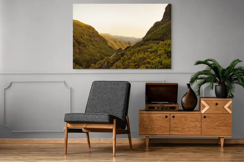 Tablou Canvas Peisaj Natură Valea Munților Serenitate, 150 x 100 cm – poza 8