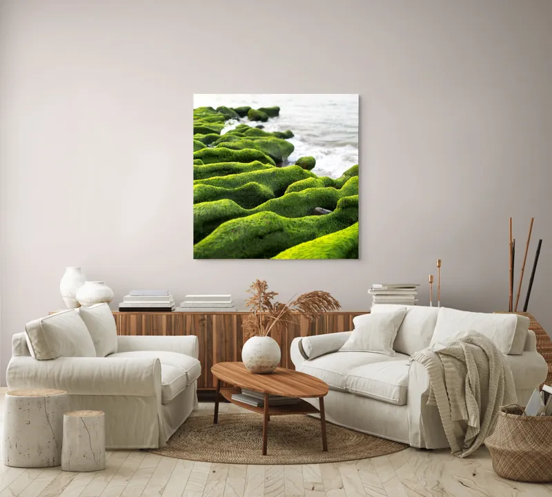 Tablou Canvas, "Dans verde pe țărmul sărat", 100 x 100 cm – poza 3