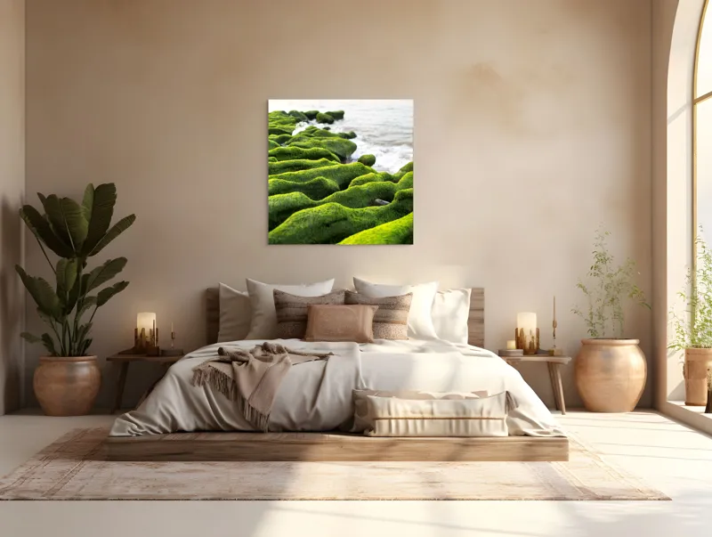 Tablou Canvas, "Dans verde pe țărmul sărat", 100 x 100 cm – poza 4