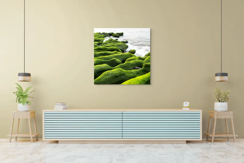 Tablou Canvas, "Dans verde pe țărmul sărat", 100 x 100 cm – poza 5