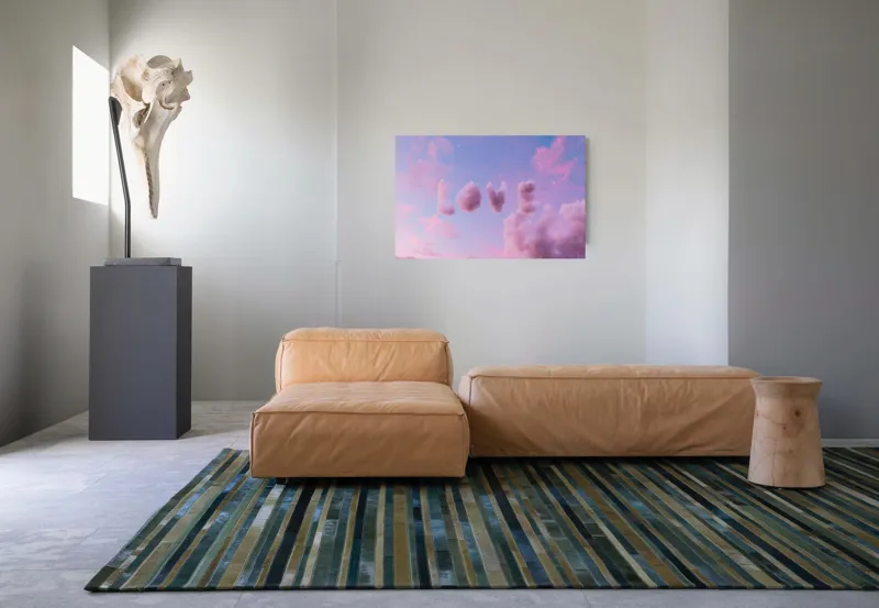 Tablou Canvas Norii Rozului Apus Romantizat Pe Cerul cu Nori, 90 x 50 cm – poza 8