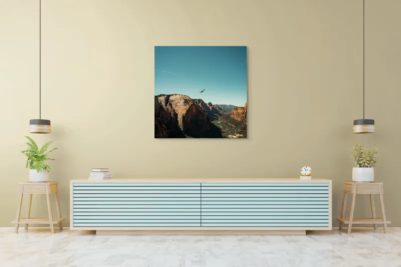 Tablou Canvas pe stânșe, scenă naturală cu vultur, 100 x 100 cm – poza 5