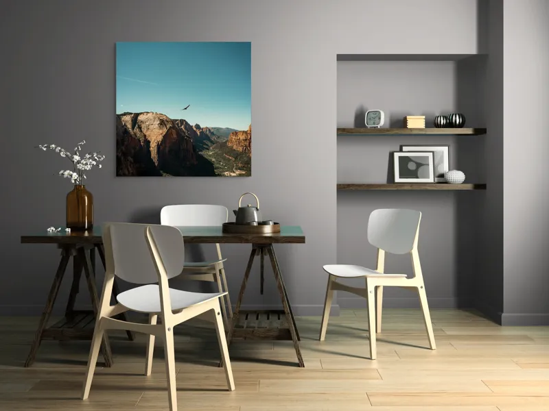 Tablou Canvas pe stânșe, scenă naturală cu vultur, 100 x 100 cm – poza 6