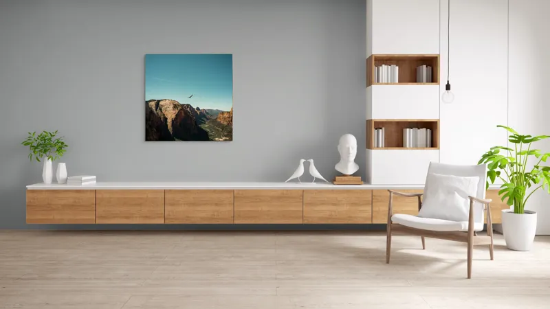 Tablou Canvas pe stânșe, scenă naturală cu vultur, 100 x 100 cm – poza 8