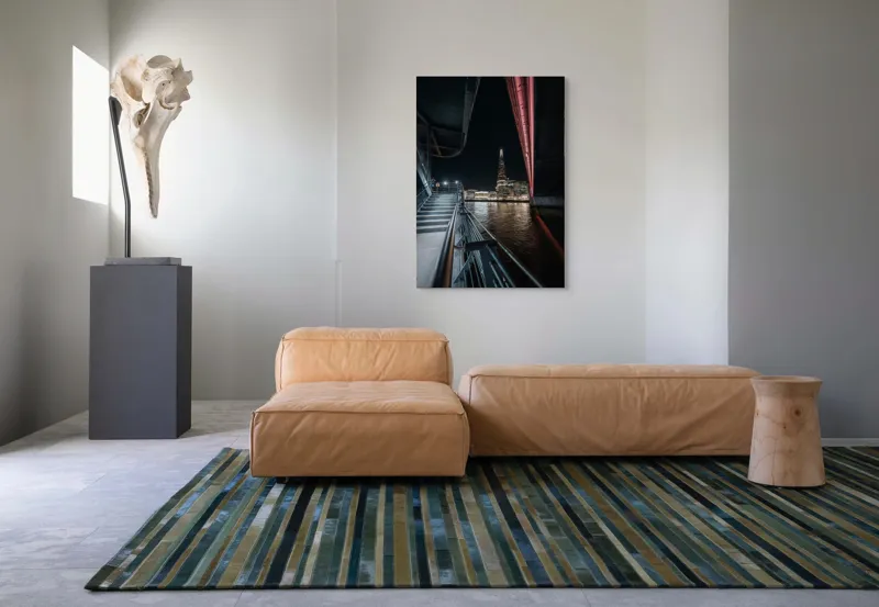 Tablou Canvas, "Răsfrângerea orașului în ape nocturne", 70 x 100 cm – poza 7