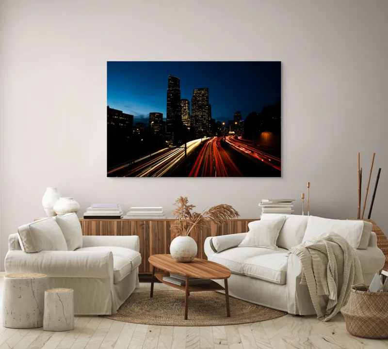 Tablou Canvas, "Orașul luminilor și al mișcării", 150 x 100 cm – poza 3