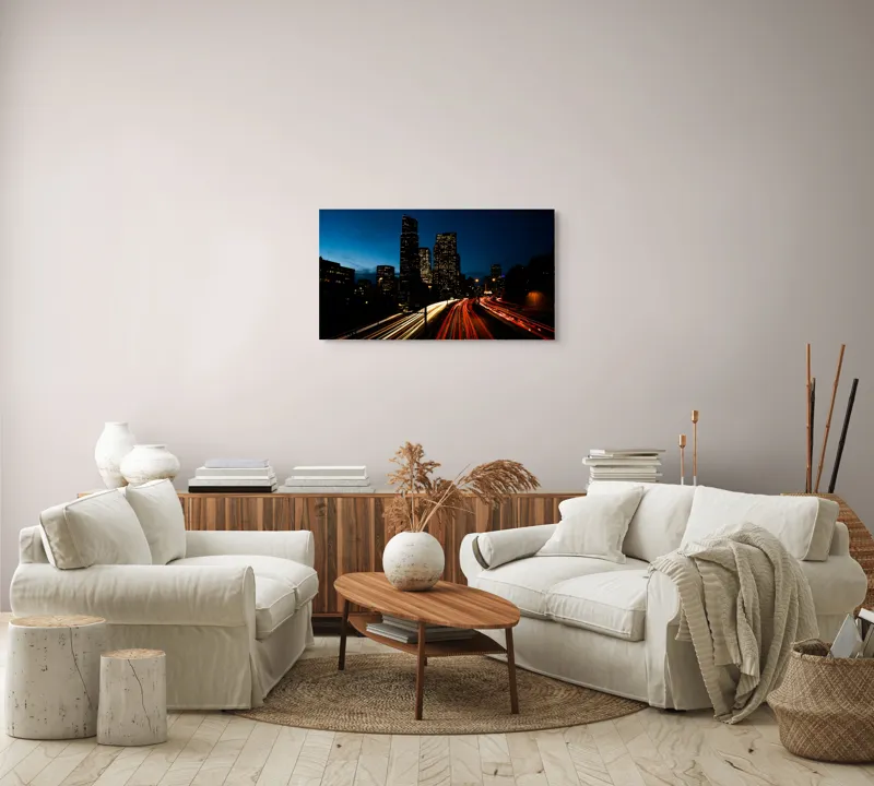 Tablou Canvas, "Orașul luminilor și al mișcării", 90 x 50 cm – poza 4