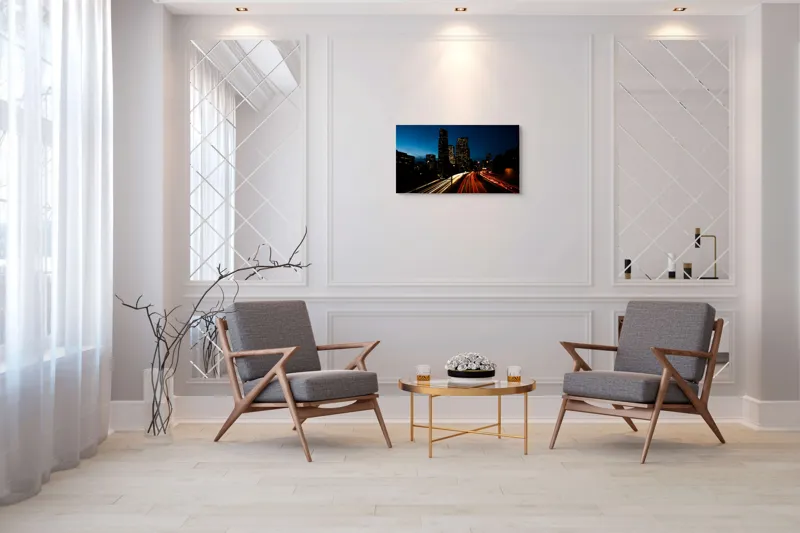 Tablou Canvas, "Orașul luminilor și al mișcării", 90 x 50 cm – poza 7