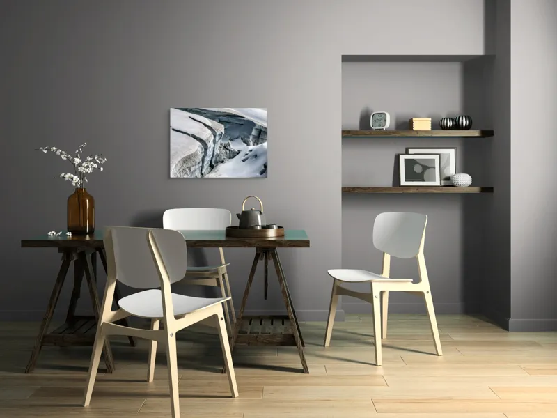 Tablou Canvas pe tema peisaj glaciar cu ghețari în nuanțe de albastru și alb, 70 x 50 cm – poza 5