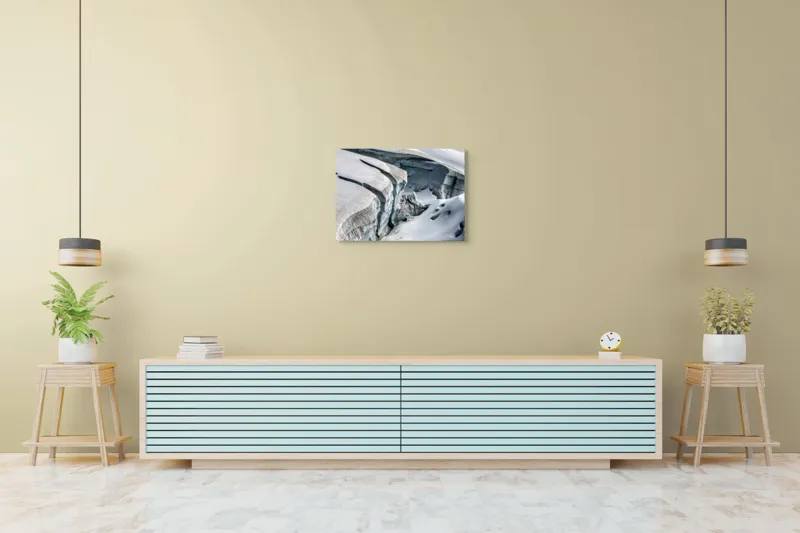 Tablou Canvas pe tema peisaj glaciar cu ghețari în nuanțe de albastru și alb, 70 x 50 cm – poza 7