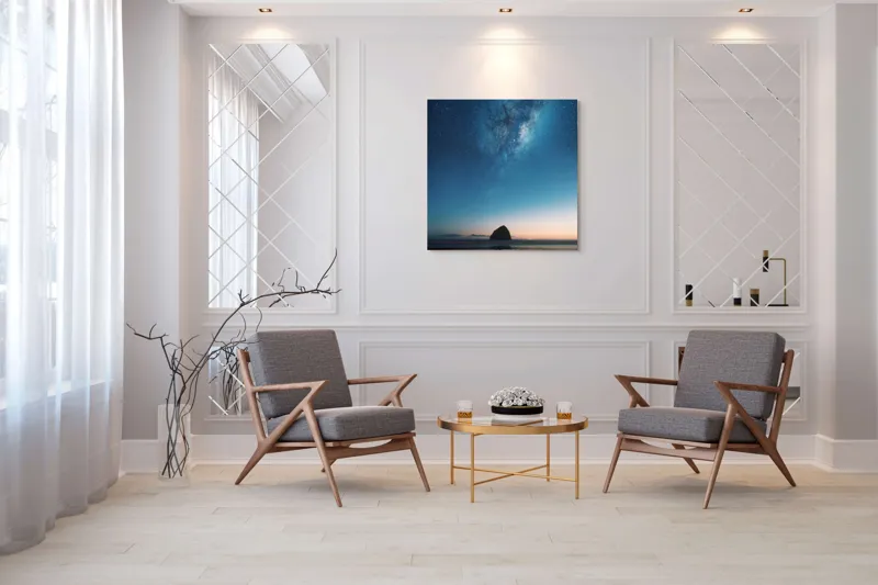 Tablou Canvas, "Steaua nopții peste oceanul tainic", 100 x 100 cm – poza 7
