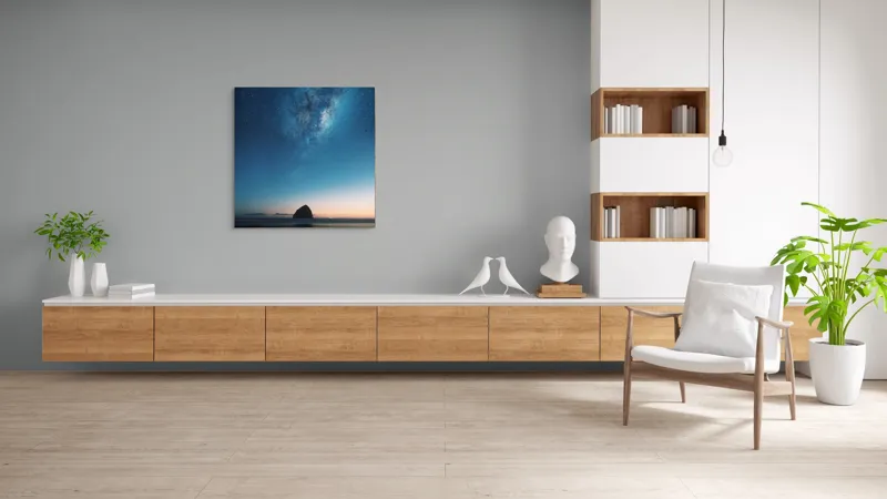 Tablou Canvas, "Steaua nopții peste oceanul tainic", 100 x 100 cm – poza 8