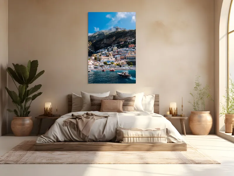 Tablou Canvas, "Simfonia Culorilor pe Coasta Amalfi", 100 x 150 cm – poza 3