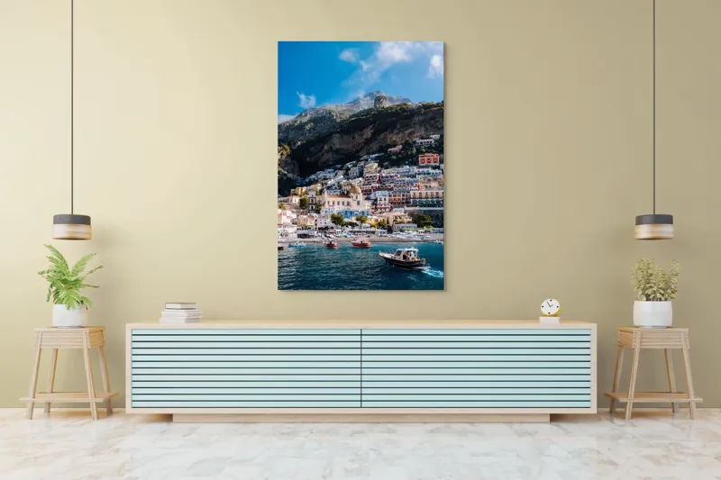Tablou Canvas, "Simfonia Culorilor pe Coasta Amalfi", 100 x 150 cm – poza 4