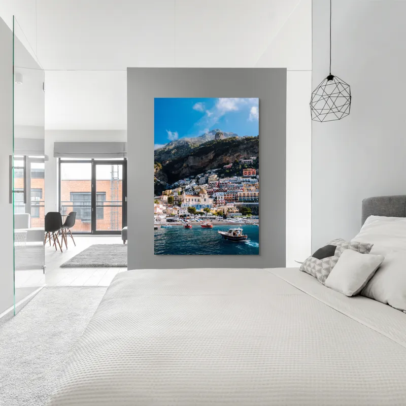 Tablou Canvas, "Simfonia Culorilor pe Coasta Amalfi", 100 x 150 cm – poza 5