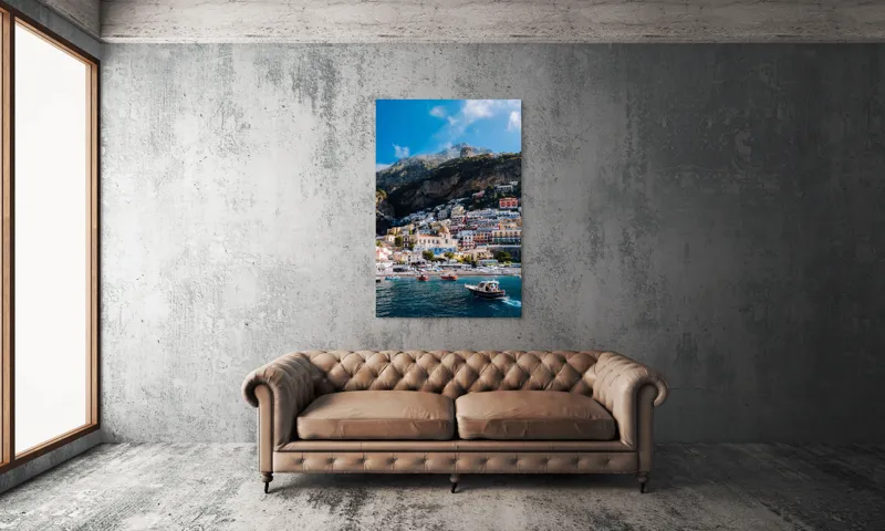 Tablou Canvas, "Simfonia Culorilor pe Coasta Amalfi", 100 x 150 cm – poza 6