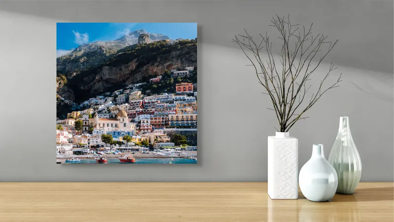 Tablou Canvas, "Simfonia Culorilor pe Coasta Amalfi", 50 x 50 cm – poza 3