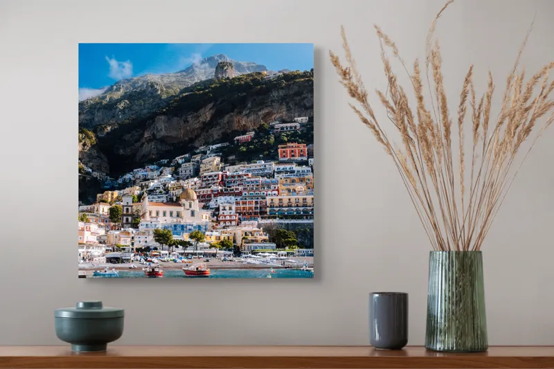 Tablou Canvas, "Simfonia Culorilor pe Coasta Amalfi", 50 x 50 cm – poza 4