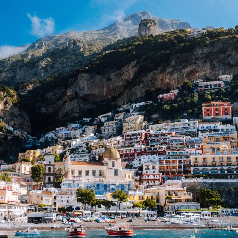 Tablou Canvas, "Simfonia Culorilor pe Coasta Amalfi", 50 x 50 cm – poza 2