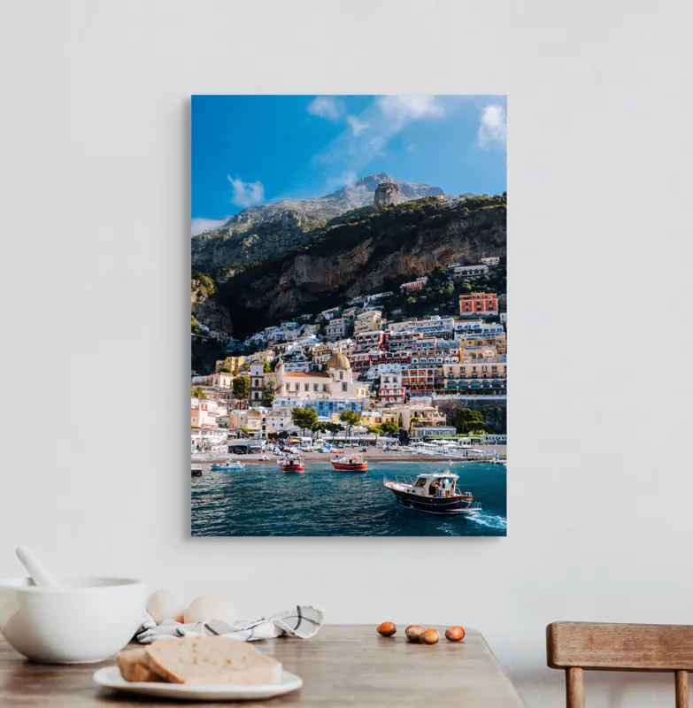 Tablou Canvas, "Simfonia Culorilor pe Coasta Amalfi", 50 x 70 cm – poza 3