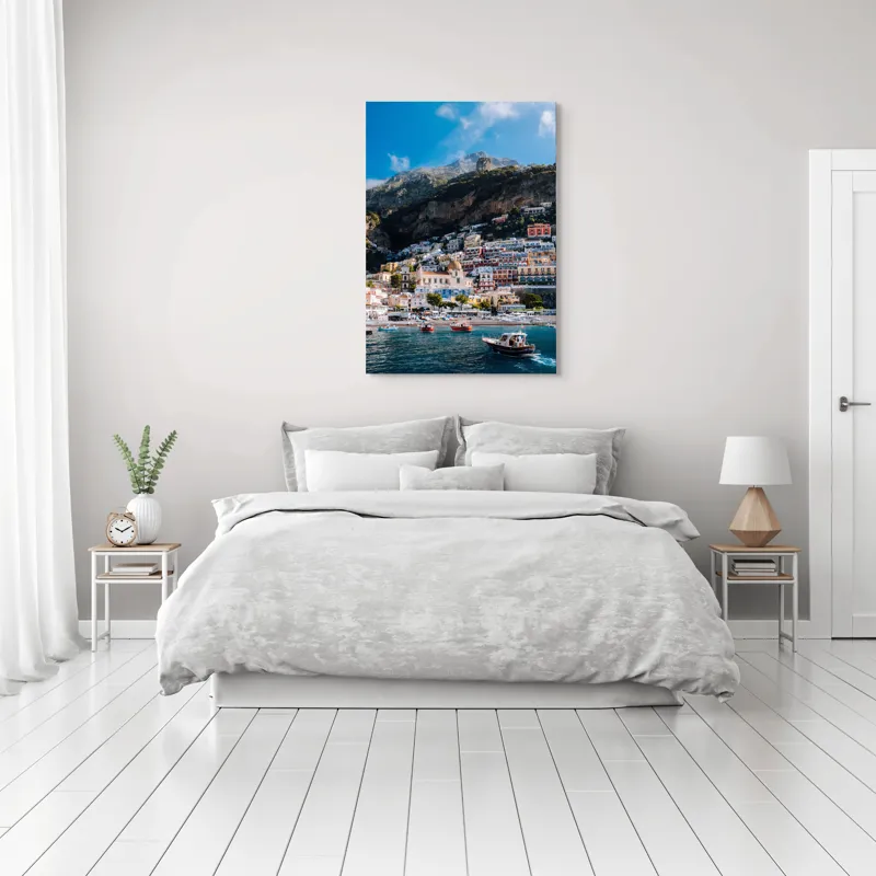Tablou Canvas, "Simfonia Culorilor pe Coasta Amalfi", 70 x 100 cm – poza 3