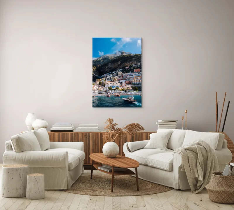Tablou Canvas, "Simfonia Culorilor pe Coasta Amalfi", 70 x 100 cm – poza 4