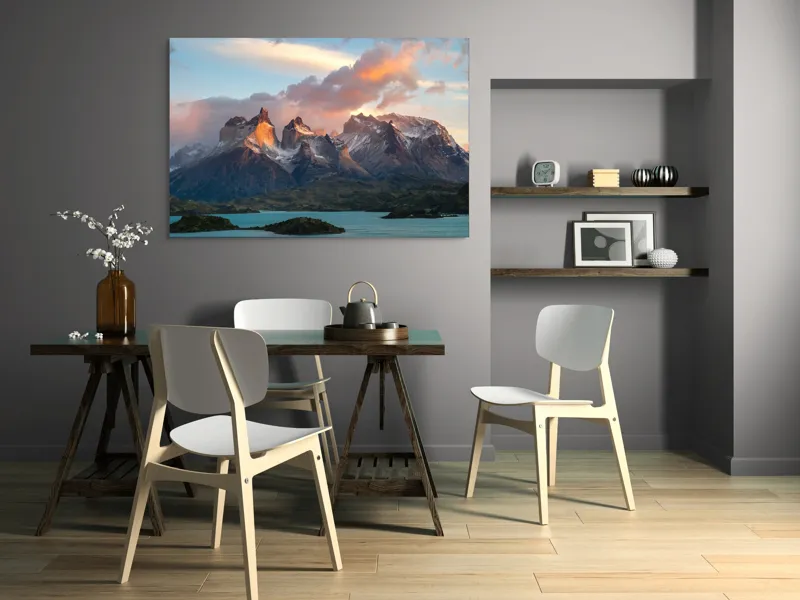 Tablou Canvas, "Munți maiestuoși sub cer înnourat", 150 x 100 cm – poza 5