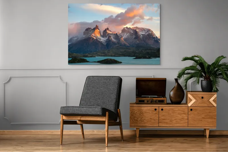 Tablou Canvas, "Munți maiestuoși sub cer înnourat", 150 x 100 cm – poza 8