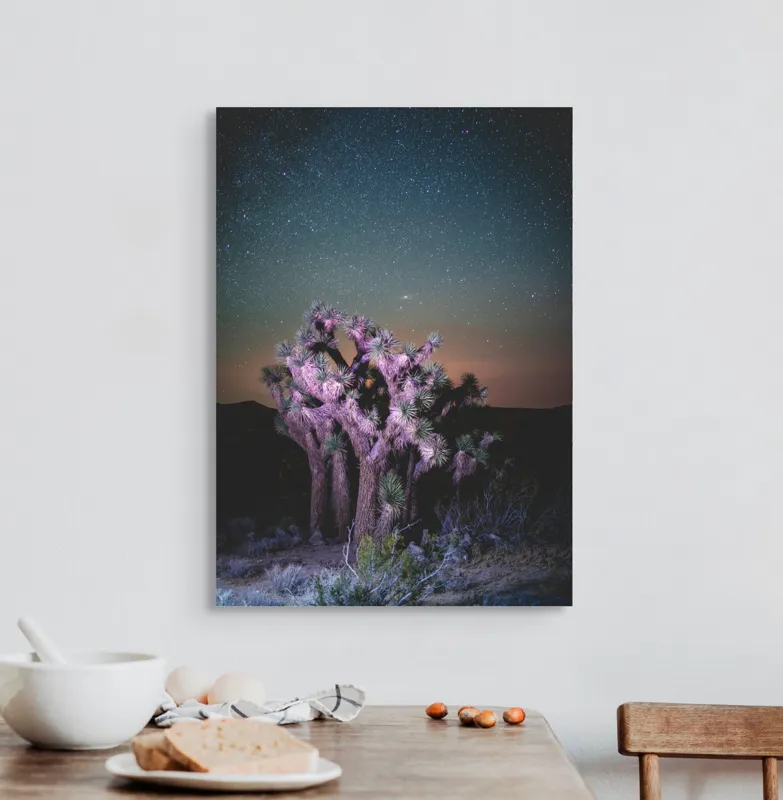 Tablou Canvas, "Tăcerea nopții sub cerul înstelat", 50 x 70 cm – poza 3