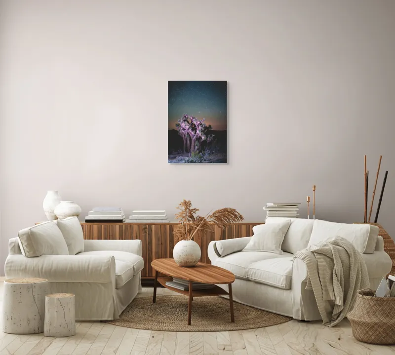 Tablou Canvas, "Tăcerea nopții sub cerul înstelat", 50 x 70 cm – poza 4