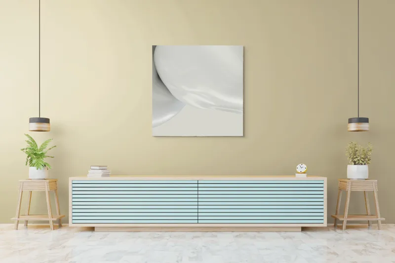 Tablou Canvas, "Unduiri de lumină și umbră albă", 100 x 100 cm – poza 5