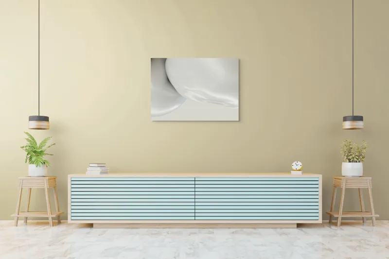 Tablou Canvas, "Unduiri de lumină și umbră albă", 100 x 70 cm – poza 4