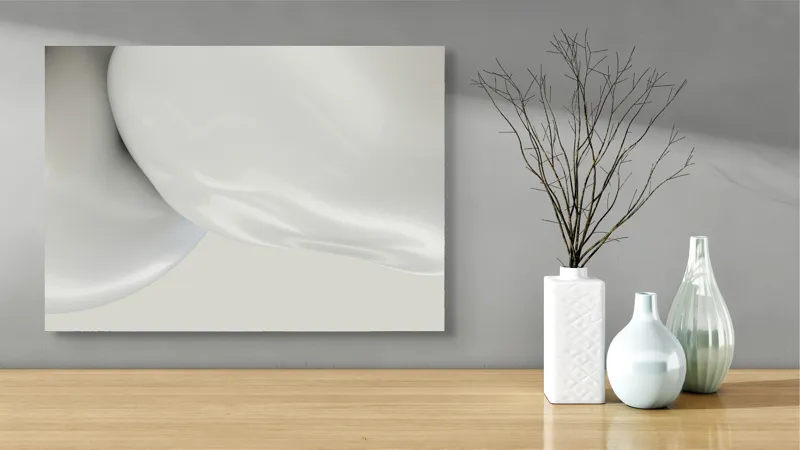 Tablou Canvas, "Unduiri de lumină și umbră albă", 70 x 50 cm – poza 3