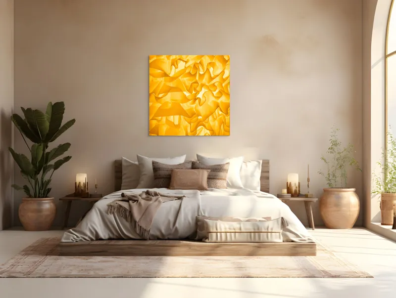 Tablou Canvas, "Răsărit de lumină învolburată", 100 x 100 cm – poza 4