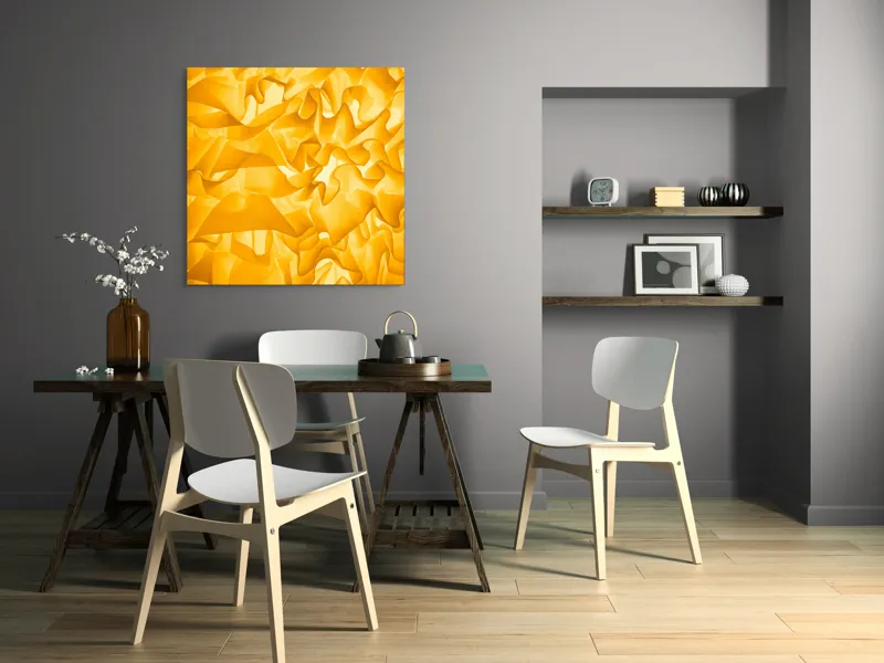 Tablou Canvas, "Răsărit de lumină învolburată", 100 x 100 cm – poza 6