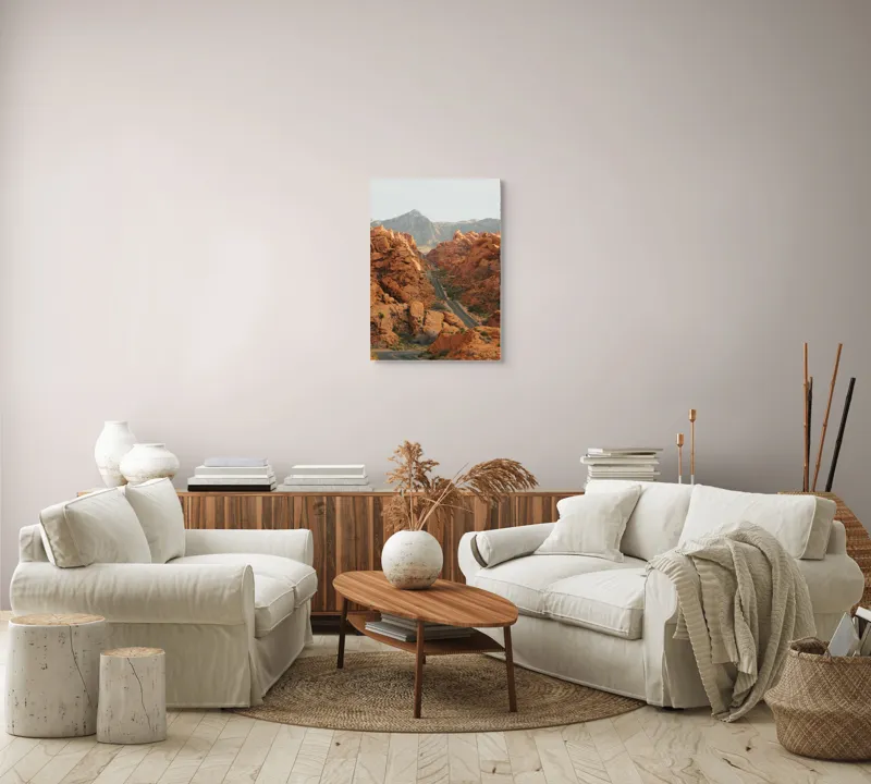 Tablou Canvas Peisaj Arid Deșert Munte Roci Natură, 50 x 70 cm – poza 4