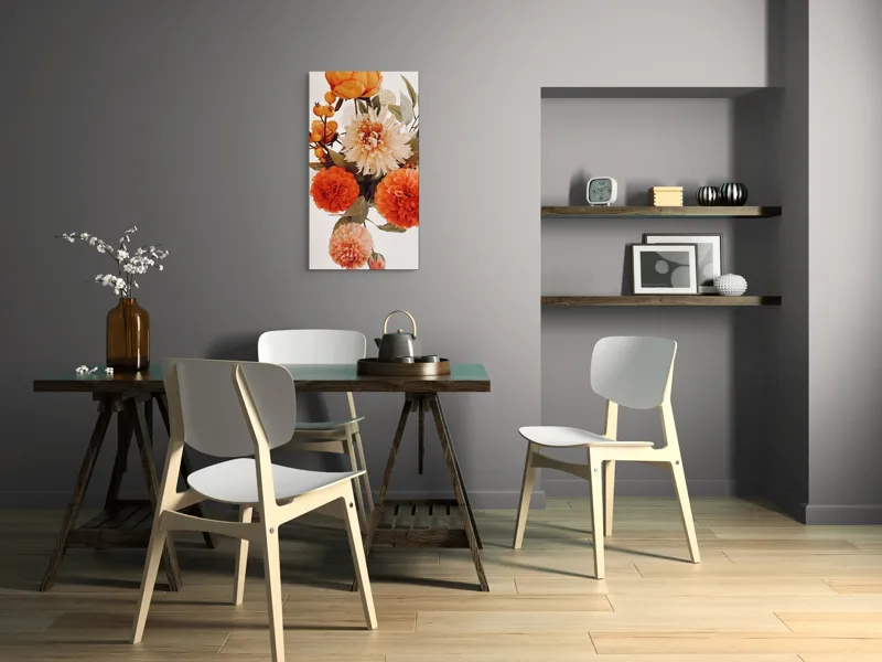 Tablou Canvas cu Cunună de flori autumnale elegante, 50 x 90 cm – poza 4