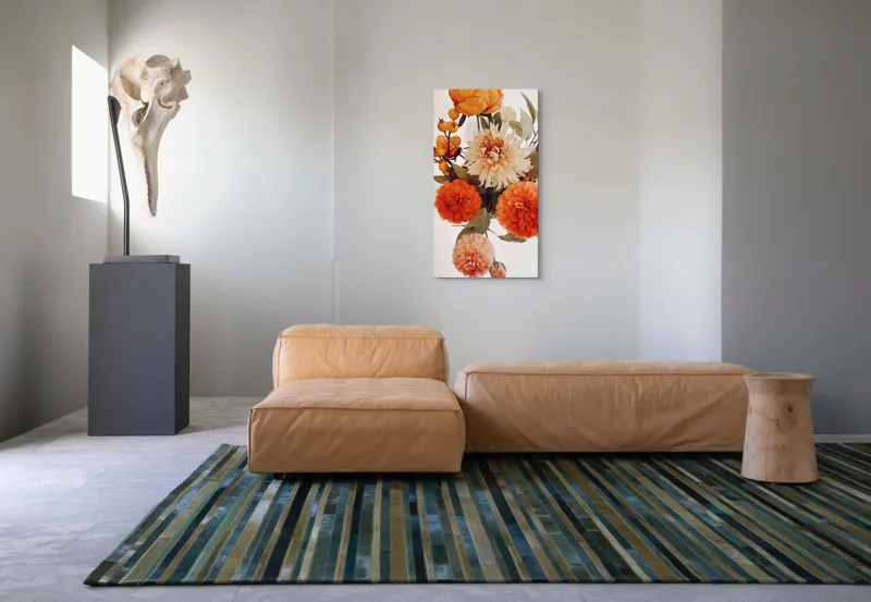Tablou Canvas cu Cunună de flori autumnale elegante, 50 x 90 cm – poza 5